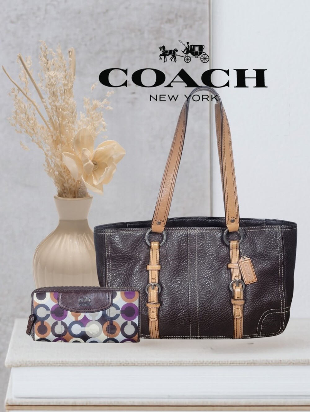 Coach Shoulder Bag And Wallet Bundle